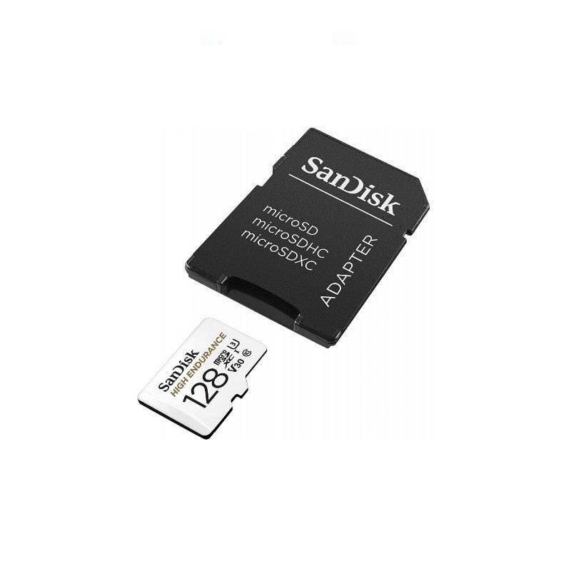 Card de memorie SanDisk 128GB High Endurance Video cu Adaptor, microSDXC, Class 10, V30, UHS-I U3