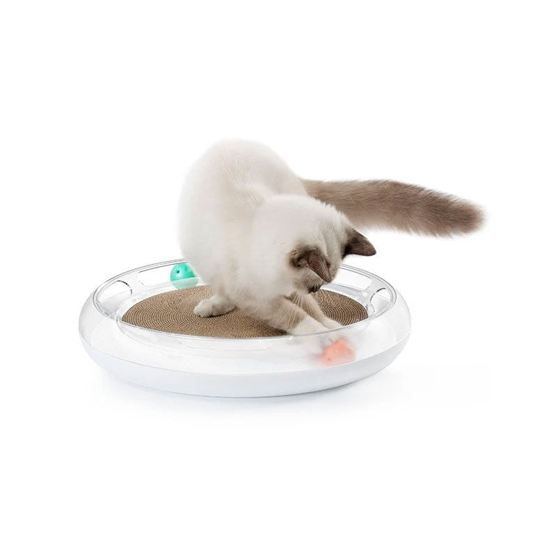 Suport pentru zgariat si joaca, cu iarba pisicii Petkit Cat Scratcher 4 in 1