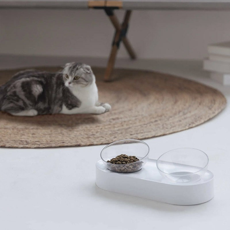 Bol mancare pisici PETKIT Fresh Nano, Cat Feeding Bowl, Double, Transparent