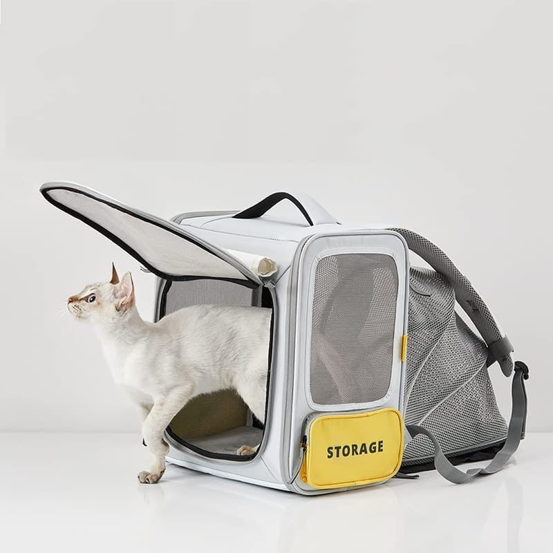 Rucsac pentru transport animale de companie PetKit Breezy X Zone, Pliabil, Grey
