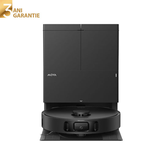 Aspirator robot cu mop MOVA E50 Ultra Robot Vacuum, 30.000 Pa, 5.200mAh, 200 min, MaxiReach™, statie inteligenta, Black