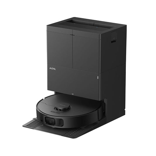 Aspirator robot cu mop MOVA E50 Ultra Robot Vacuum, 30.000 Pa, 5.200mAh, 200 min, MaxiReach™, statie inteligenta, Black
