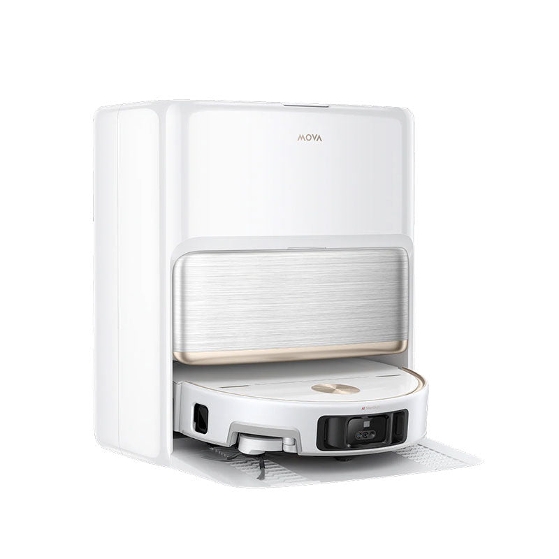 Aspirator robot cu mop MOVA V70 Ultra Complete Robot Vacuum, 40.000 Pa, 6.400mAh, 220 min, MaxiReachX™, statie inteligenta, White