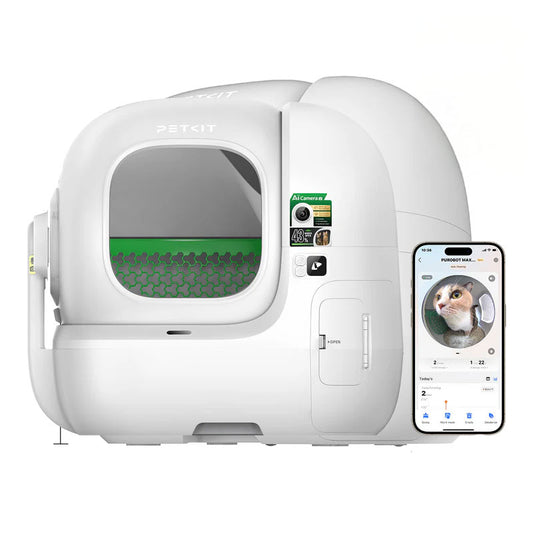 Litiera smart cu autocuratare PETKIT Purobot Max Pro 2 with Camera Self-Cleaning pentru pisici, Recunoastere faciala, 8L