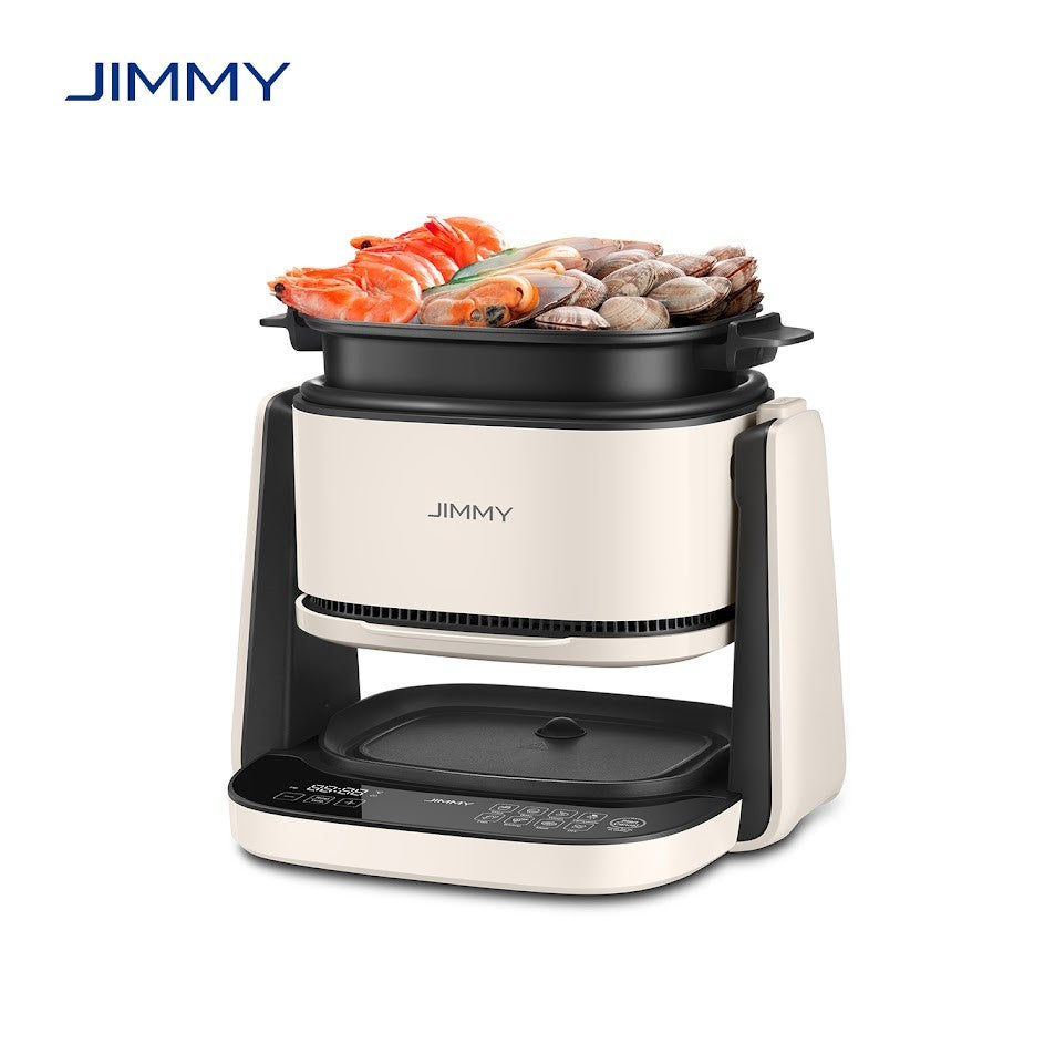 Friteuza cu aer cald JIMMY Air Fryer, Pan Fryer 2-in-1 4L, 1100W, 8 programe, Display HD Touch Screen