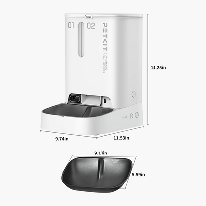 Dozator automat mancare animale de companie cu camera PETKIT YUMSHARE Dual Hopper Smart Feeder with Camera