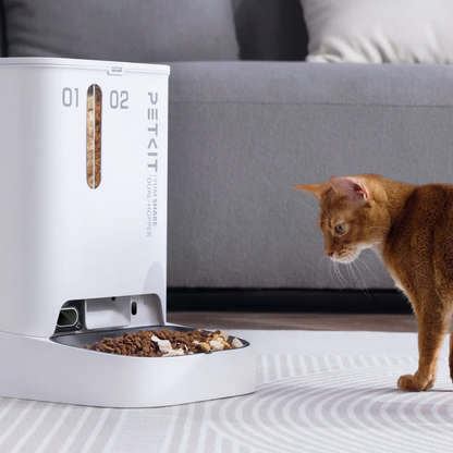 Dozator automat mancare animale de companie cu camera PETKIT YUMSHARE Dual Hopper Smart Feeder with Camera
