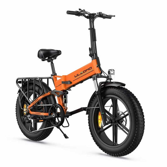 Bicicleta electrica pliabila Ulzomo Dunes 20 E-bike, 750W, 48V 16Ah, autonomie 120km, viteza maxima 40km/h**, Orange, 20''