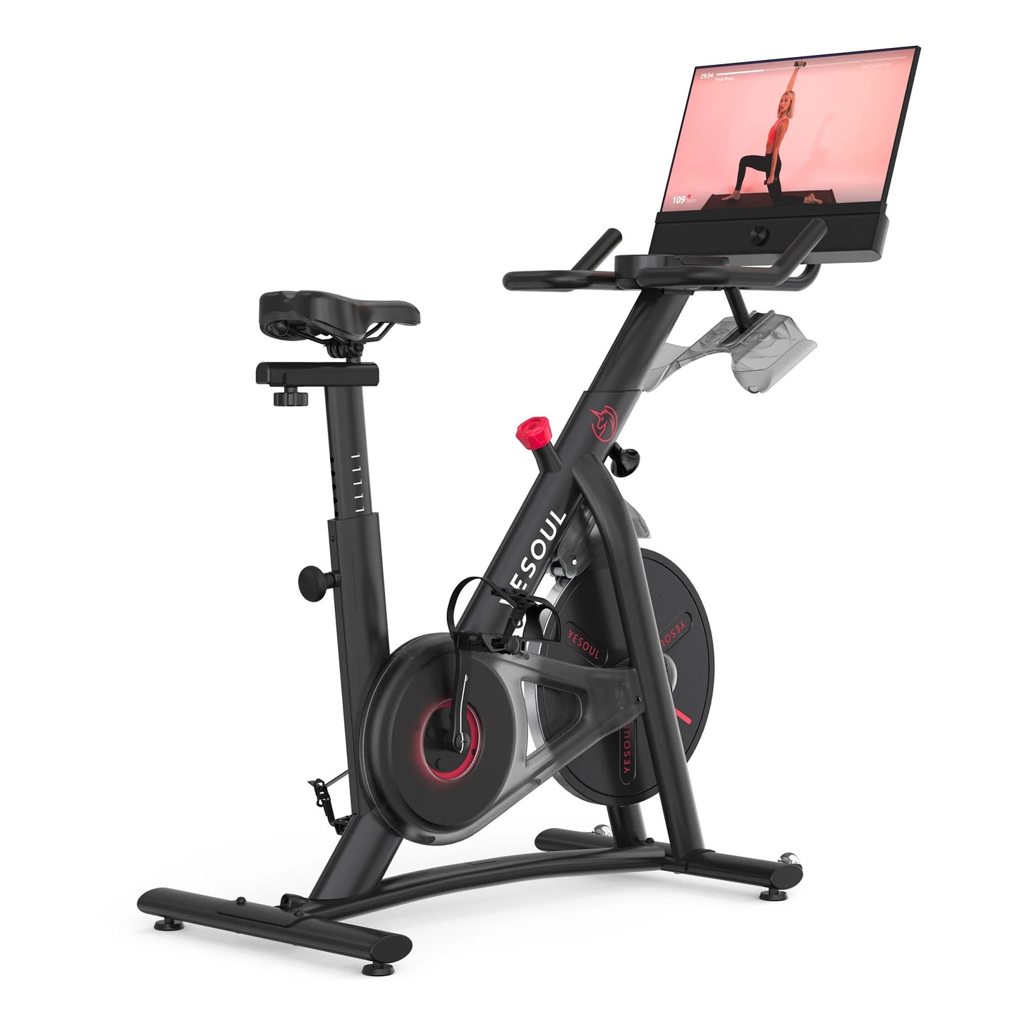 Bicicleta fitness YESOUL Spinning Bike G1M Plus, Black, Display 21.5”, Rezistenta magnetica, Soundbar