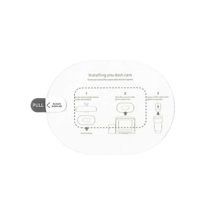 Kit folie adeziva 70mai A2 - camera auto 70mai Dash Cam Lite (Suport plastic+Folie termorezistenta+Autocolante electrostatice)