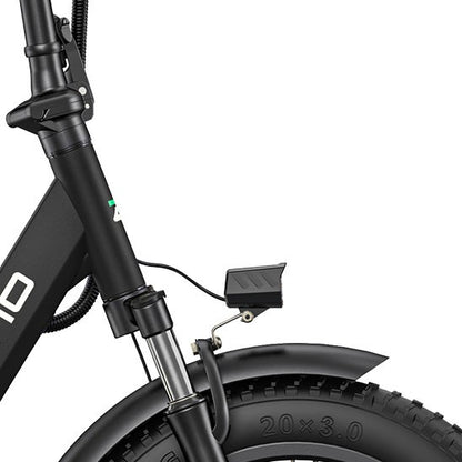 Bicicleta electrica pliabila Ulzomo Dolphin 20 E-bike, 250W, 36V 13Ah, autonomie 89km, viteza maxima 25km/h, Black, 20''