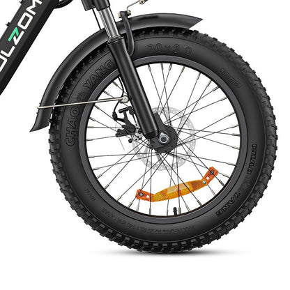 Bicicleta electrica pliabila Ulzomo Dolphin 20 E-bike, 250W, 36V 13Ah, autonomie 89km, viteza maxima 25km/h, Black, 20''