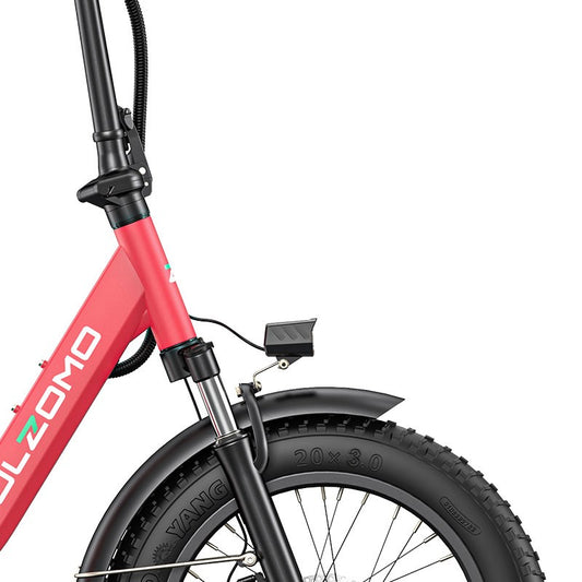 Bicicleta electrica pliabila Ulzomo Dolphin 20 E-bike, 250W, 36V 13Ah, autonomie 89km, viteza maxima 25km/h, Pink, 20''