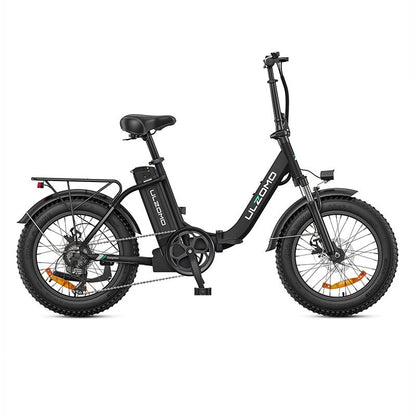 Bicicleta electrica pliabila Ulzomo Dolphin 20 E-bike, 250W, 36V 13Ah, autonomie 89km, viteza maxima 25km/h, Black, 20''