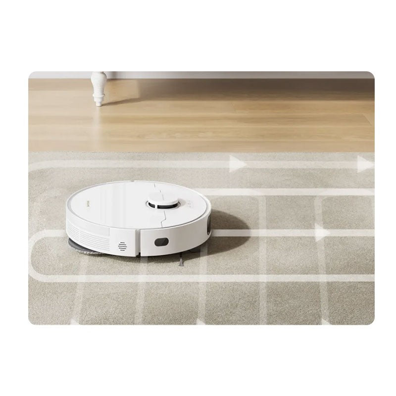 Aspirator robot cu mop Dreame L10s Plus, 7.000 Pa, LiDAR, 5200mAh, Autonomie 155min, Statie colectare inteligenta, alb