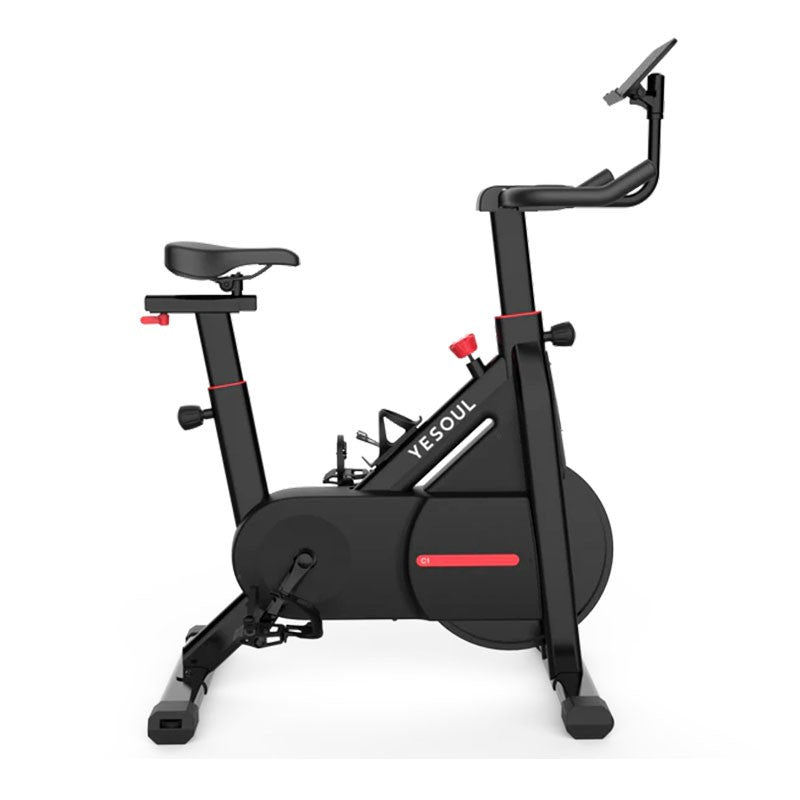 Bicicleta fitness YESOUL Spinning Bike C1A, Black, Suport pentru display, Rezistenta magnetica