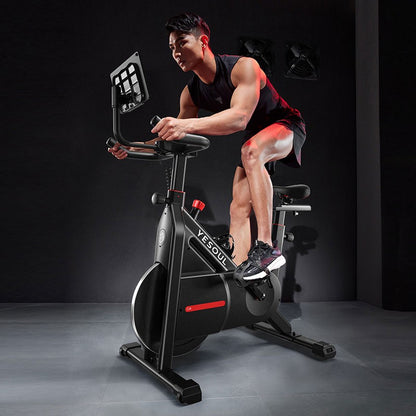 Bicicleta fitness YESOUL Spinning Bike C1A, Black, Suport pentru display, Rezistenta magnetica