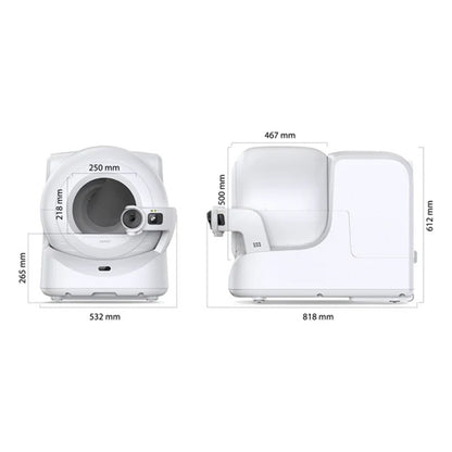 Litiera smart cu autocuratare PetKit Purobot Ultra Self-Cleaning with AI-Powered Camera pentru pisici, Recunoastere faciala, 10L