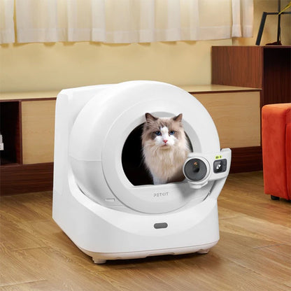 Litiera smart cu autocuratare PetKit Purobot Ultra Self-Cleaning with AI-Powered Camera pentru pisici, Recunoastere faciala, 10L