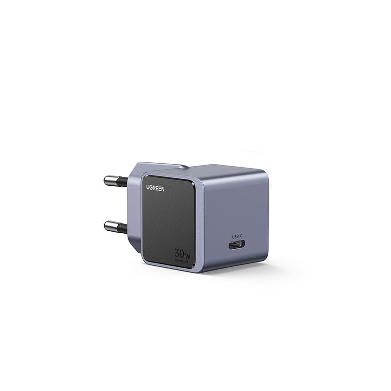 Incarcator rapid retea UGREEN Nexode S 30W USB-C GaN Fast Charger EU, GaNInfinity, USB-C, Negru/Gri