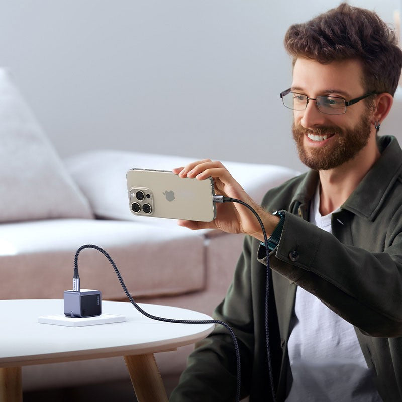 Incarcator rapid retea UGREEN Nexode S 30W USB-C GaN Fast Charger EU, GaNInfinity, USB-C, Negru/Gri