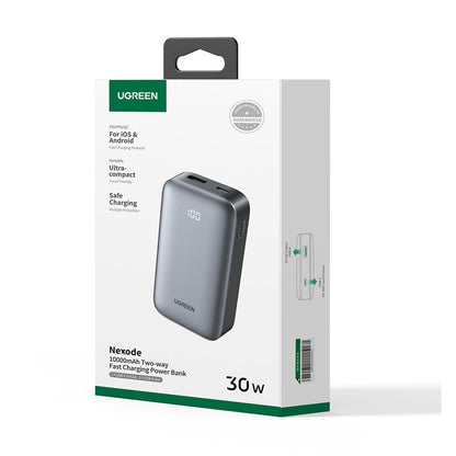 Baterie externa UGREEN Power Bank PB502, 10000mAh, incarcare bidirectionala rapida, 30W, Fast Charging Negru