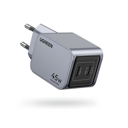 Incarcator rapid retea UGREEN Nexode Pro 45W Dual USB-C GaN Fast Charger EU, 2 x USB-C, Gri