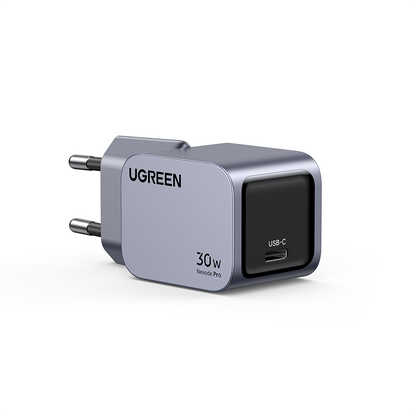 Incarcator rapid retea UGREEN Nexode Pro 30W USB-C GaN Fast Charger EU, 1 x USB-C, Gri