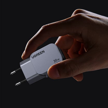 Incarcator rapid retea UGREEN Nexode Pro 30W USB-C GaN Fast Charger EU, 1 x USB-C, Gri