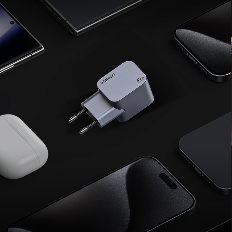 Incarcator rapid retea UGREEN Nexode Pro 30W USB-C GaN Fast Charger EU, 1 x USB-C, Gri