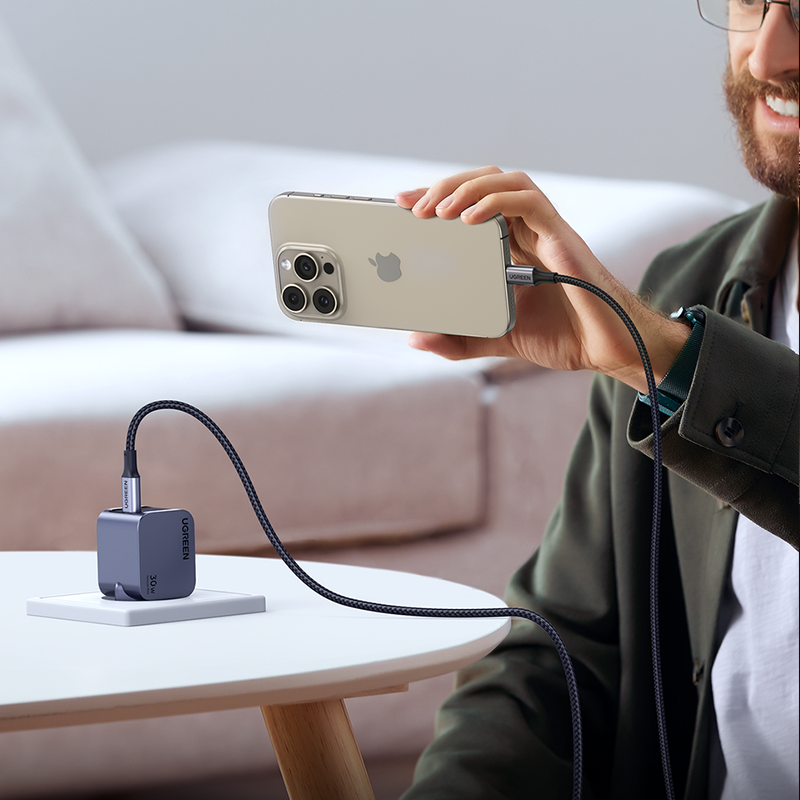 Incarcator rapid retea UGREEN Nexode Pro 30W USB-C GaN Fast Charger EU, 1 x USB-C, Gri