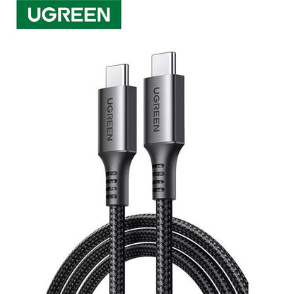 Cablu de date si incarcare UGREEN USB-C to USB-C PD Fast Charging Cable, USB-C la USB-C, 1 m, Negru