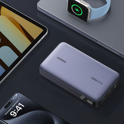 Baterie externa UGREEN Power Bank PB720, 20000mAh, incarcare bidirectionala rapida 100W Fast Charging