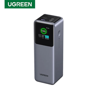 Baterie externa UGREEN 25000mAh 200W Fast Charging Power Bank PB722, 25000mAh, 200W, Ecran digital inteligent, Gri