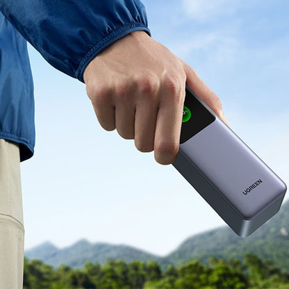 Baterie externa UGREEN 25000mAh 200W Fast Charging Power Bank PB722, 25000mAh, 200W, Ecran digital inteligent, Gri
