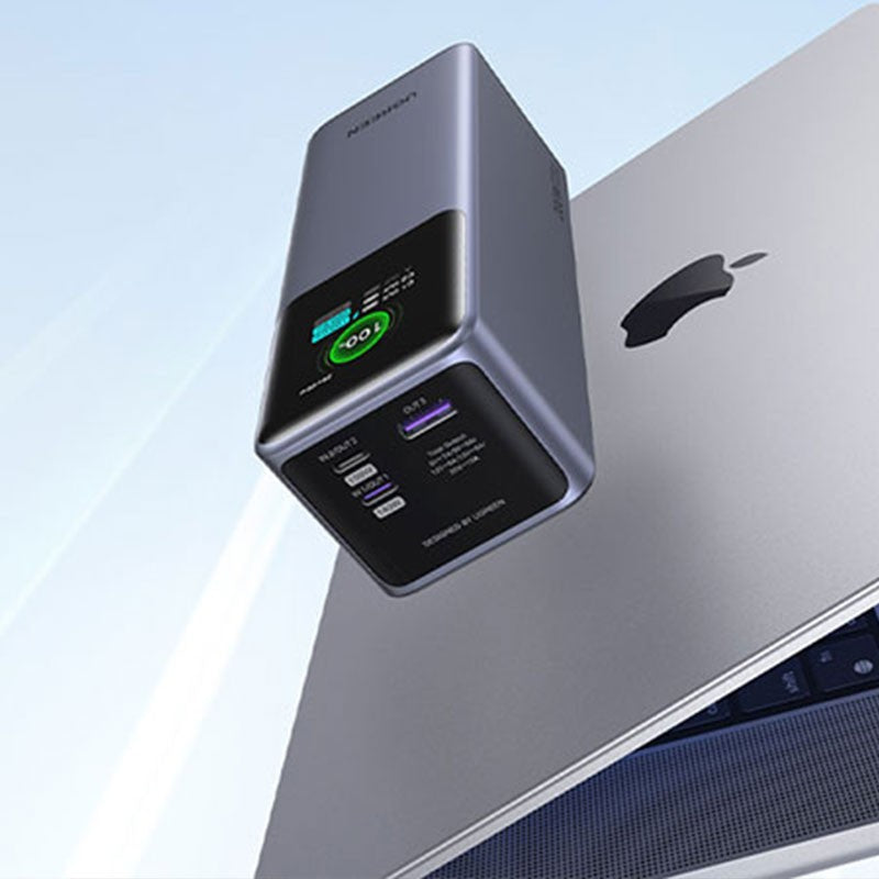 Baterie externa UGREEN 25000mAh 200W Fast Charging Power Bank PB722, 25000mAh, 200W, Ecran digital inteligent, Gri