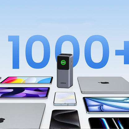 Baterie externa UGREEN 20000mAh 130W Fast Charging Power Bank PB721, 20000mAh, 130W, Ecran digital inteligent, Gri