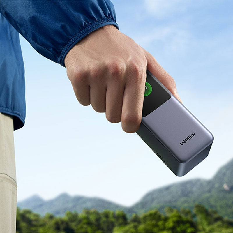 Baterie externa UGREEN 20000mAh 130W Fast Charging Power Bank PB721, 20000mAh, 130W, Ecran digital inteligent, Gri