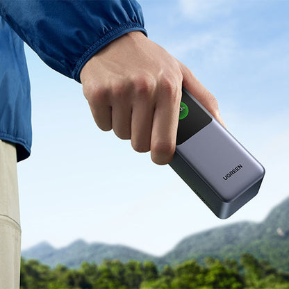Baterie externa UGREEN 20000mAh 130W Fast Charging Power Bank PB721, 20000mAh, 130W, Ecran digital inteligent, Gri