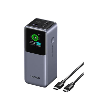 Baterie externa UGREEN 20000mAh 130W Fast Charging Power Bank PB721, 20000mAh, 130W, Ecran digital inteligent, Gri