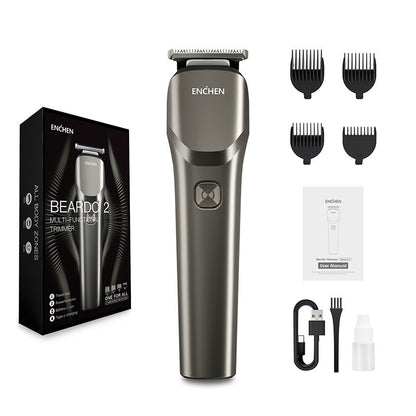 Aparat de tuns ENCHEN Modern Trimmer Beardo 2, Uscat, 4 accesorii, 8000RPM, 1200 mAh