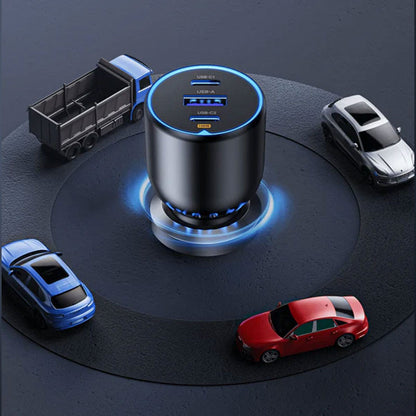 Incarcator auto UGREEN 130W 3-Port Fast Car Charger EC705, 1 x USB A, 2 x USB C, Gri