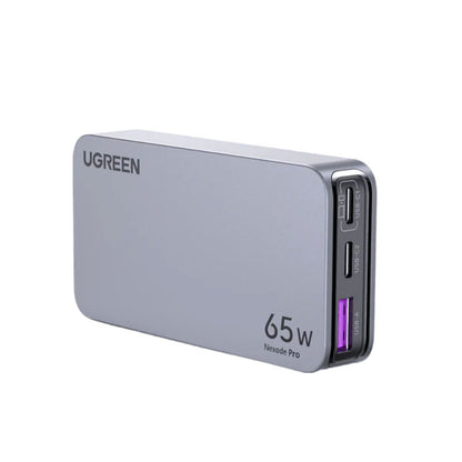 Incarcator rapid retea UGREEN Nexode Pro 65W 3-Port GaN Ultra-Slim Fast Charger X753, 2 x USB C + 1 x USB A, Gri