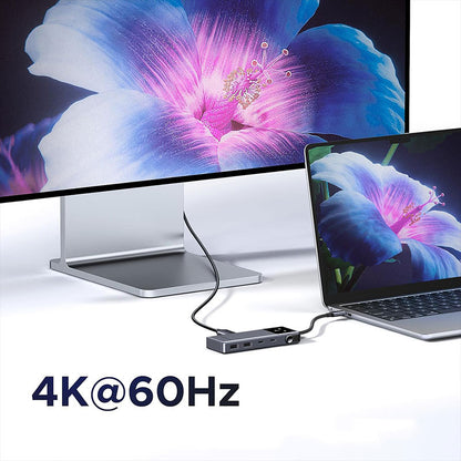 Adaptor multifunctional UGREEN 6-in-1 USB-C Hub CM888, 2 x USB A 3.2, 2 X USB C 3.2, 1 X USB C PD 100W, 1 X HDMI 4K, Gri