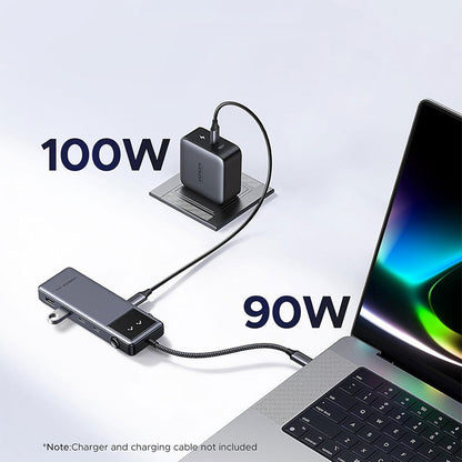 Adaptor multifunctional UGREEN 6-in-1 USB-C Hub CM888, 2 x USB A 3.2, 2 X USB C 3.2, 1 X USB C PD 100W, 1 X HDMI 4K, Gri