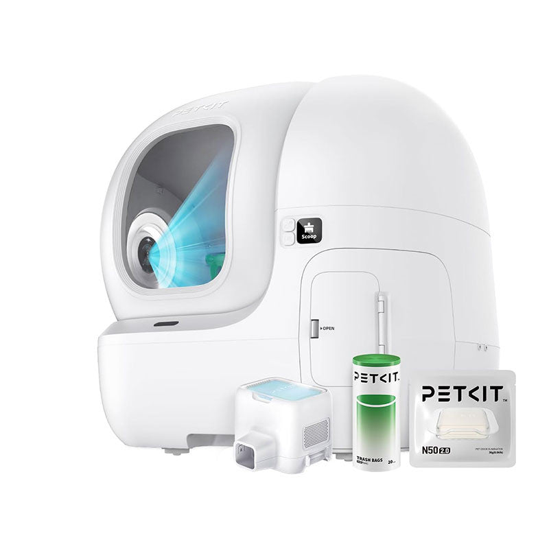 Litiera smart cu autocuratare PETKIT Purobot Max Pro with Camera Self-Cleaning pentru pisici, Recunoastere faciala, 8L