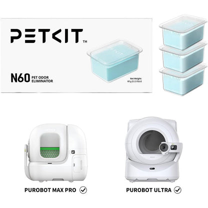 Set 3 x Odorizant PETKIT Pet Odor Eliminator N60 pentru Litierele Smart PETKIT Purobot Max Pro si Purobot Ultra