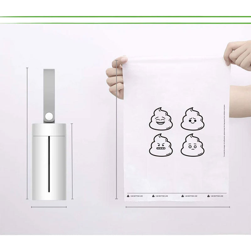 Suport pungi igienice biodegradabile pentru caini, PETKIT Dog Waste Bag, Alb