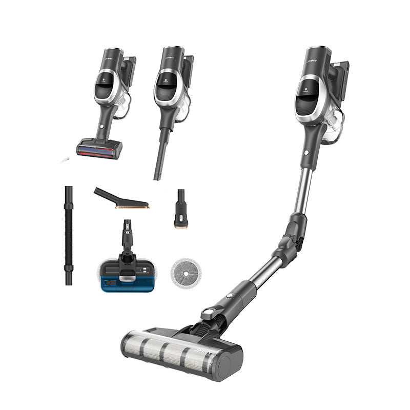 Aspirator vertical fara fir 2-in1 cu mop Jimmy JV9 Pro Aqua, 500W, 160AW, 4 moduri aspirare, autonomie 65 min, afisaj Smart LED
