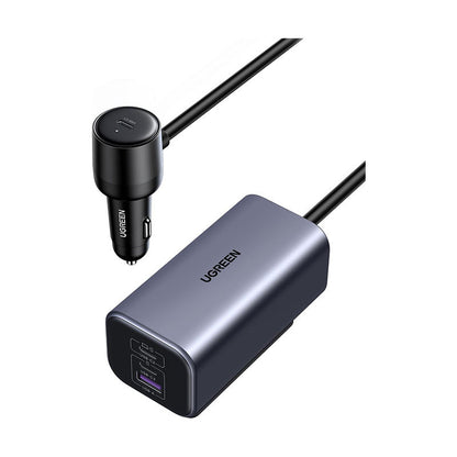 Incarcator auto UGREEN 150W 4-Port GaN Fast Car Charger EC706, 1 x USB A, 3 x USB C, Gri